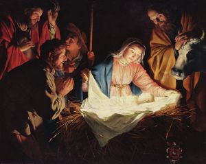 The Adoration of the Shepherds, Gerard von Honthorst, December 25, 1622