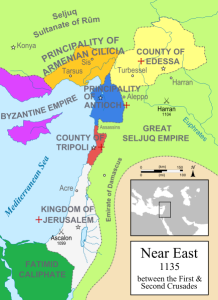 Crusader States Map, 1135