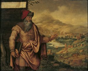 Maarten van Heemskerck - Prophet Isaiah predicts the return of the Jews from exile